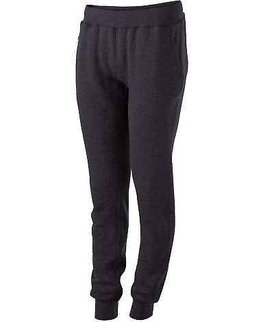 Holloway 229748 Women's Fleece Joggers in Carbon heather front view