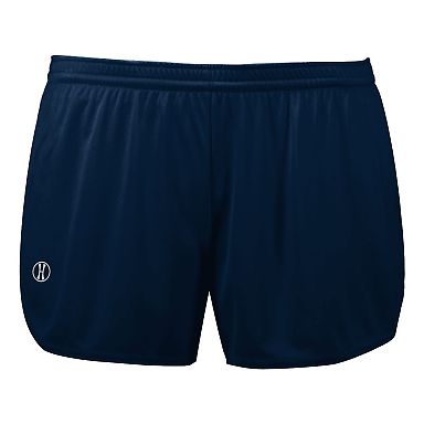 Holloway 221336 Women's PR Max Track Shorts in Navy front view