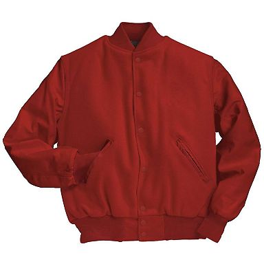 Holloway 224183 Varsity Wool Jacket in Scarlet front view
