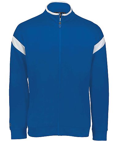 Holloway 229579 Limitless Full-Zip Jacket in Royal/ white/ royal front view