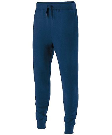 Holloway 229648 Youth Fleece Joggers in Navy front view