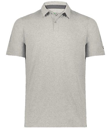 Holloway 223554 Eco Revive™ Ventura Soft Knit Po in Grey heather front view