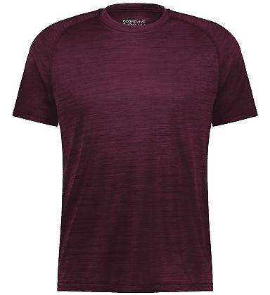 Holloway 222554 Eco Revive™ All-Pro T-Shirt in Maroon heather front view