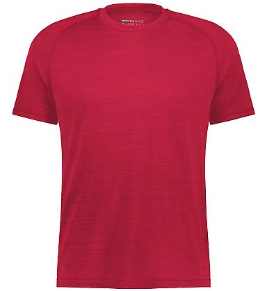 Holloway 222554 Eco Revive™ All-Pro T-Shirt in Scarlet heather front view