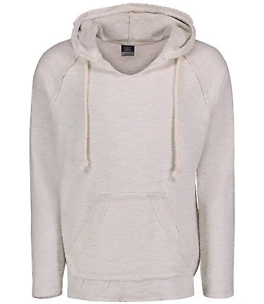 MV Sport 17118 Bonfire Baja Terry Hooded Sweatshir in Oatmeal front view