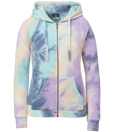 MV Sport W20150 Women's Stockton Angel Fleece Full in Pastel tie dye front view