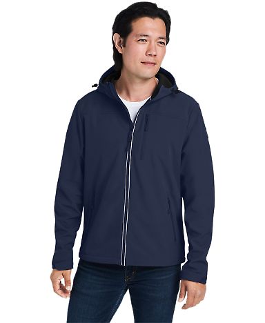 Nautica N17789 Wavestorm Hooded Soft Shell Jacket in Navy