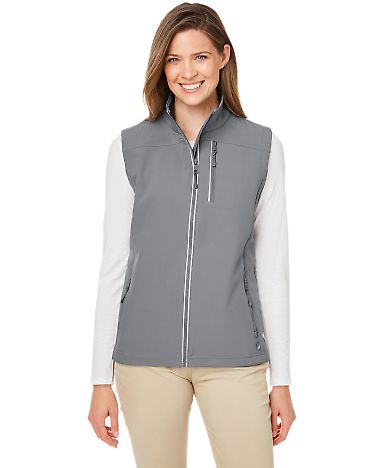 Nautica N17908 Women's Wavestorm Soft Shell Vest in Graphite front view