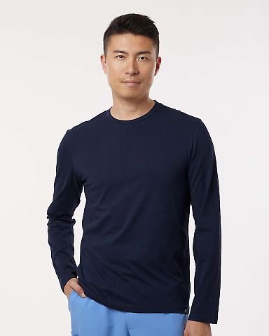 Jaanuu M30002U RegenX Cotton Underscrub Long Sleev in Midnight navy front view