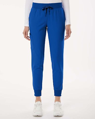 Jaanuu W20003 Women's Silex Knit-Waist Scrub Jogge in Royal blue front view