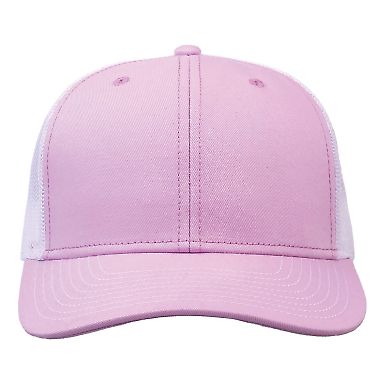 The Game Hats GB452E Everyday Trucker Cap in Wisteria pink/ white front view