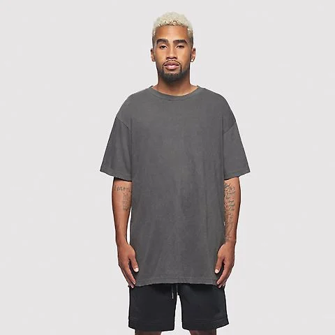 Teestyled TS5613PD PIGMENT DYES | ESSENTIAL OVERSI in Black pigment dyed front view