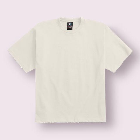 Teestyled TS9000BX | HAND DISTRESSED BOXY TEE in Distressed off-white front view