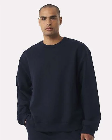 Bella+Canvas 4711 Unisex 10oz Crewneck Sweatshirt in Navy front view
