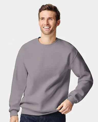 Gildan 19000 Unisex Hammer Maxweight Crewneck Swea in Gravel front view