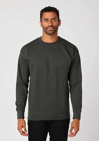 Cotton Heritage M2460 Lightweight Fleece Crewneck in Lite charcoal htr discontinued front view