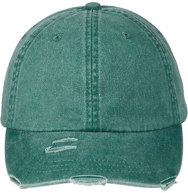 Adams Hats LP108 Classic Pigment Distressed Cap in Forest green front view