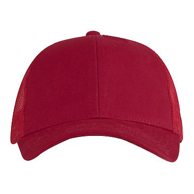 Big Accessories BX019Y Youth Structured Trucker Ca in Red/ red front view