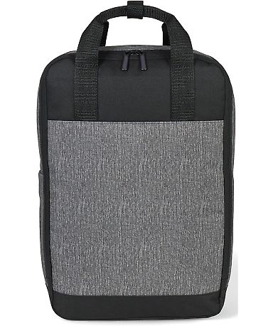 Gemline 100093 Logan Laptop Backpack in Granite hthr gry front view