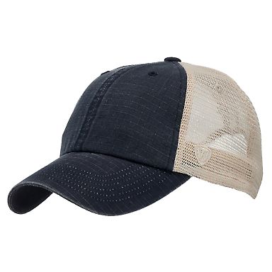 J America TW5533 Riptide Ripstop Trucker Cap in Navy front view