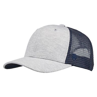 J America TW5535 Cutter Jersey Snapback Trucker Ca in Navy front view