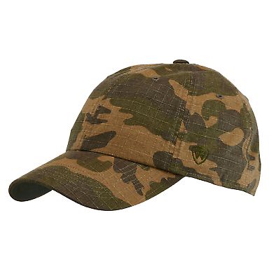 J America TW5537 Ripper Washed Cotton Ripstop Cap in Camo front view