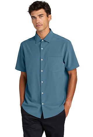 MERCER+METTLE MM2006 Mercer+Mettle Short Sleeve UV in Harborblue front view