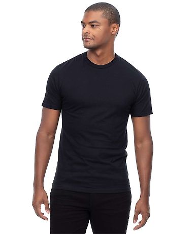 Threadfast Apparel T1001 Epic Unisex CVC T-Shirt in Solid black front view