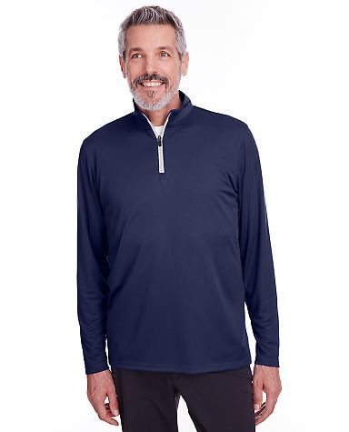 Puma 596807 Icon Quarter-Zip Pullover in Peacoat front view