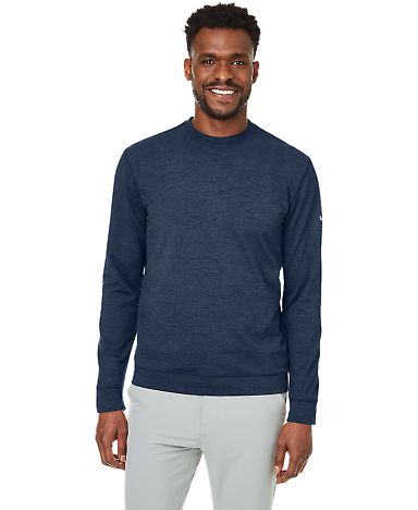 Puma 531279 Cloudspun Crewneck Sweatshirt in Navy blazer front view