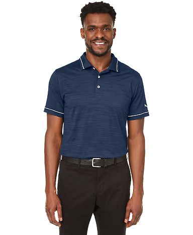 Puma 599117 Cloudspun Monarch Polo in Navy blzr hth hr front view