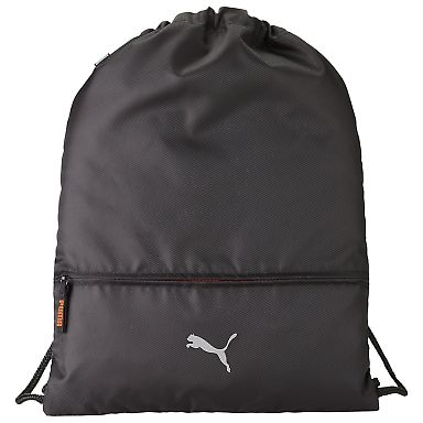 Puma 75030 Lightweight Drawstring Backpack in Puma black front view