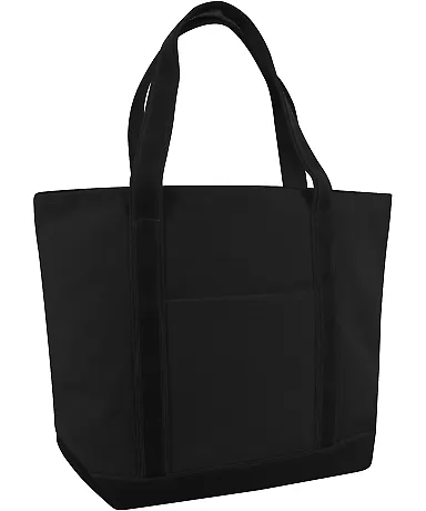 8872 Liberty Bags - 16 Ounce Cotton Canvas Tote in Black/ black front view