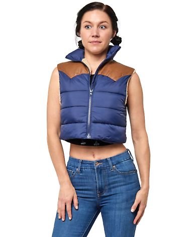 Stilo Apparel FS28447 Juno Western Puffer Jacket B in Blue front view