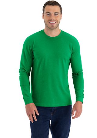 Next Level Apparel 6211 CVC Long Sleeve T-Shirt in Kelly green front view
