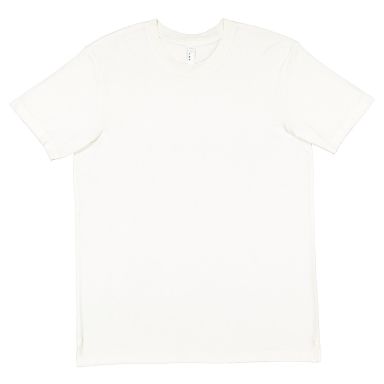 LA T 6904 UNISEX BAMBOO TEE in Eggshell front view