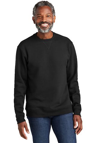 Volunteer Knitwear VL130    Chore Fleece Crewneck in Deepblack front view