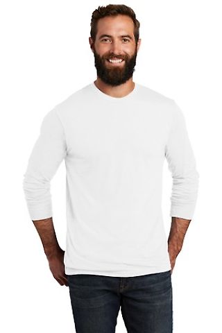 Allmade AL6004     Unisex Tri-Blend Long Sleeve Te in Brtwhite front view