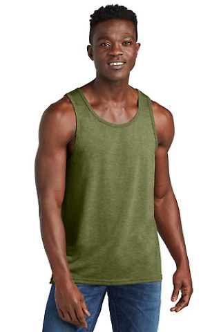 Allmade AL2019    Unisex Tri-Blend Tank in Oliveyougn front view