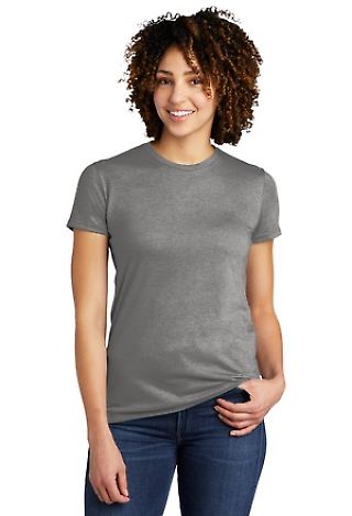 Allmade AL2008   Women's Tri-Blend Tee in Aluminum grey front view