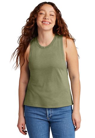 Allmade AL2020 <sup></sup> Women's Tri-Blend Muscl in Oliveyougn front view