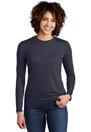 Allmade AL6008    Women's Tri-Blend Long Sleeve Te in Rebel blue front view