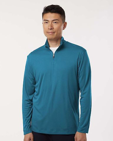 Allpro 41870 Pro-Lock Performance Quarter-Zip Pull in Pacific blue front view
