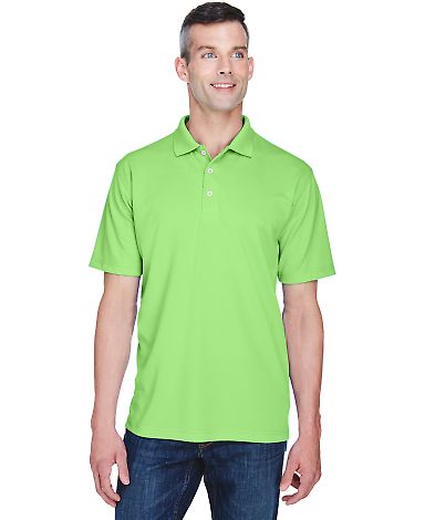 8445 UltraClub® Men's Cool & Dry Stain-Release Pe in Light green front view