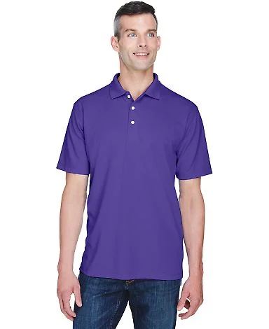 8445 UltraClub® Men's Cool & Dry Stain-Release Pe in Purple front view