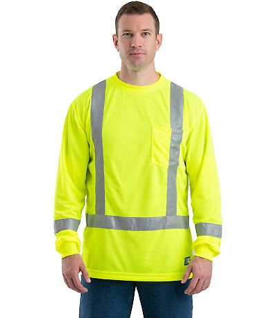 Berne Apparel HVK013T Tall Hi-Vis Class 3 Performa in Yellow front view