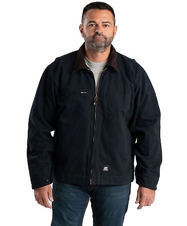 Berne Apparel J374 Highland Washed Gasoline Jacket in Midnight front view