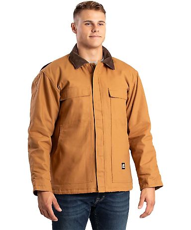 Berne Apparel CH416 Heritage Chore Coat in Brown duck front view