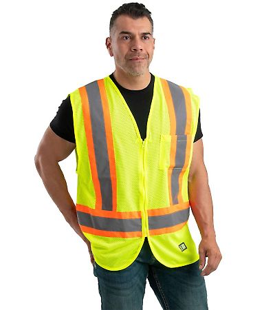 Berne Apparel HVV046 Hi-Vis Class 2 Multi-Color Ve in Yellow front view