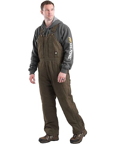 Berne Apparel B377 Heartland Insulated Washed Duck in Olive duck front view
